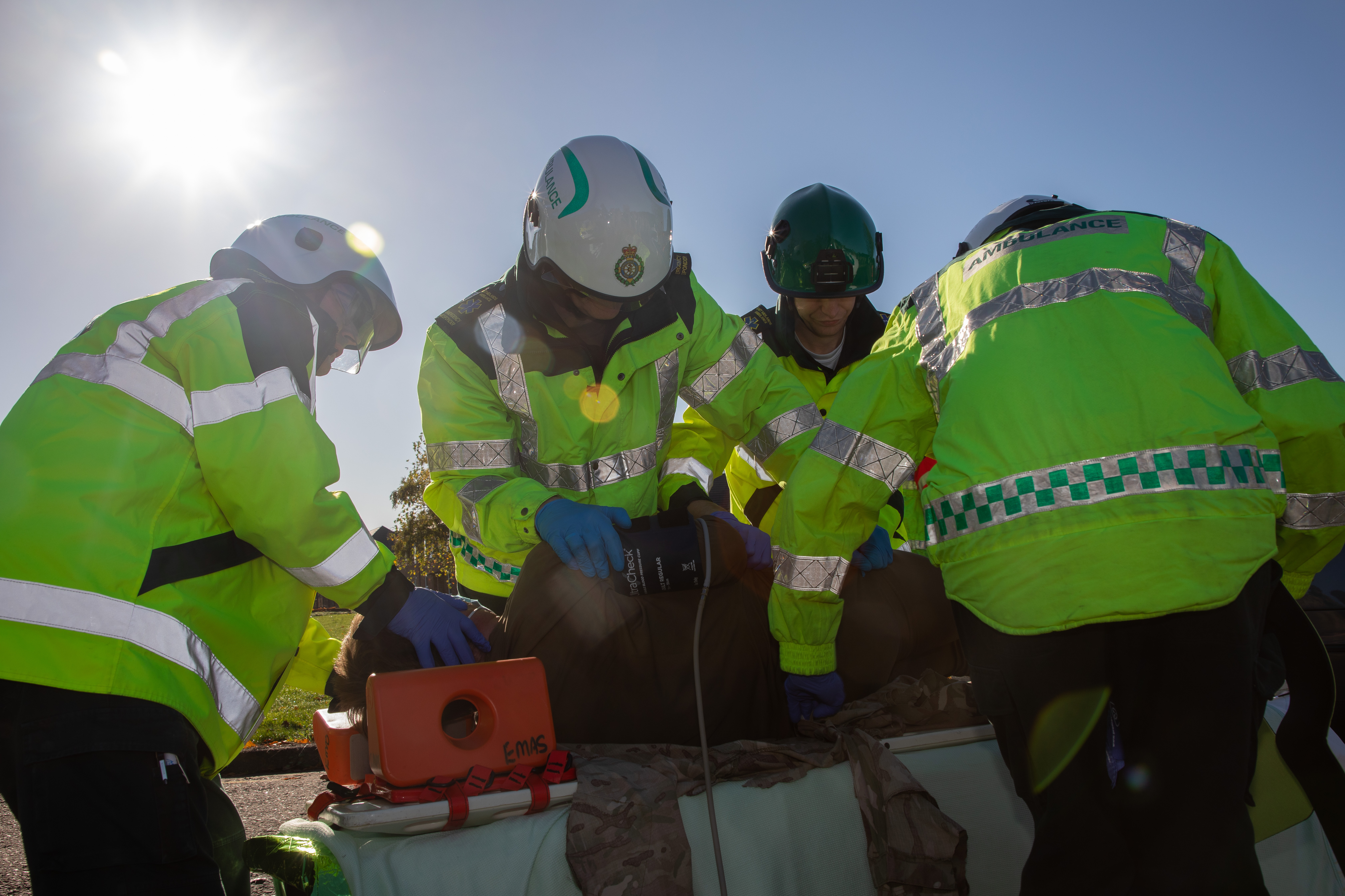 RAF Wittering Co-Responders during a training exercise on Station Safety Day